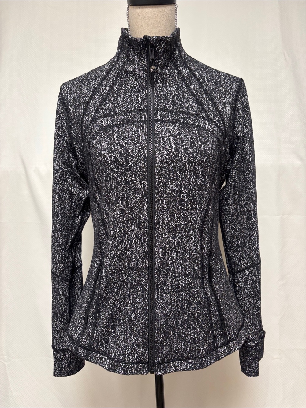 lululemon athletica Black & White Speckle Full-Zip Jacket